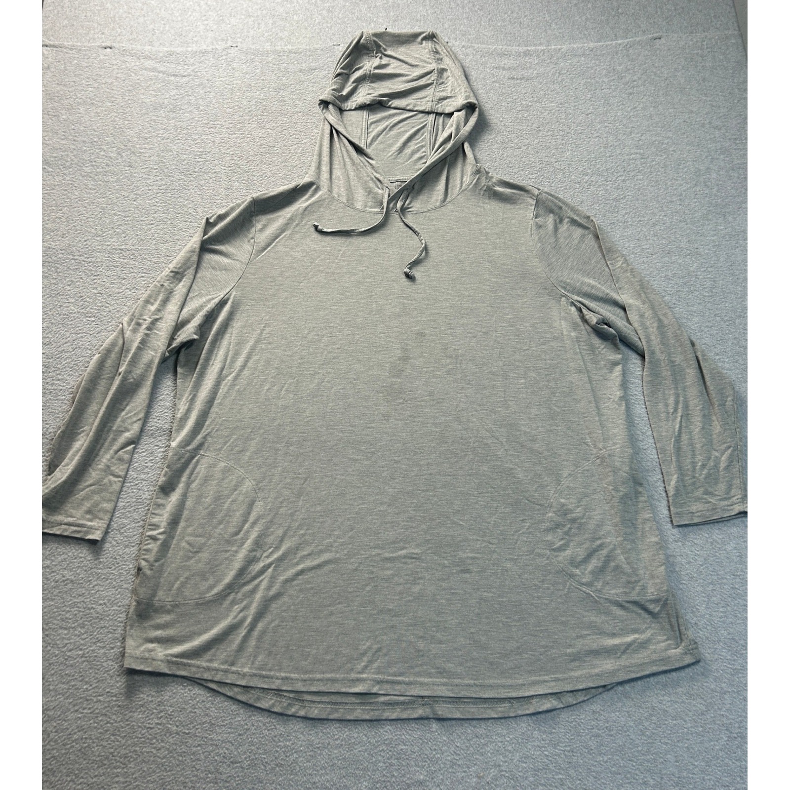 Duluth Trading Hooded Performance Pullover Womens 2x Gray Merino Wool Blend Fit